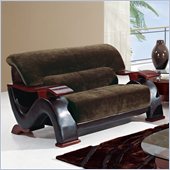 Global Furniture USA 2033 Loveseat in Champion Chocolate/Brown PVC