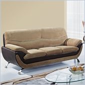 Global Furniture USA 4160 Sofa in Champion Froth/Chocolate Leather