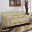 ADD TO YOUR SET: Global Furniture USA 9103 PVC Sofa in Cappuccino/Chrome Legs