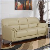 Global Furniture USA 9103 PVC Sofa in Cappuccino/Chrome Legs