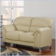 ADD TO YOUR SET: Global Furniture USA 9103 PVC Loveseat in Cappuccino/Chrome Legs