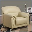 ADD TO YOUR SET: Global Furniture USA 9103 PVC Chair in Cappuccino/Chrome Legs