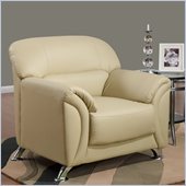 Global Furniture USA 9103 PVC Chair in Cappuccino/Chrome Legs