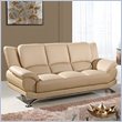 ADD TO YOUR SET: Global Furniture USA 9908 Sofa in Cappuccino with Chrome Legs