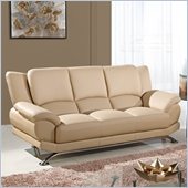 Global Furniture USA 9908 Sofa in Cappuccino with Chrome Legs