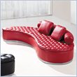 ADD TO YOUR SET: Global Furniture USA A005 Sofa in Red with Red Pillows