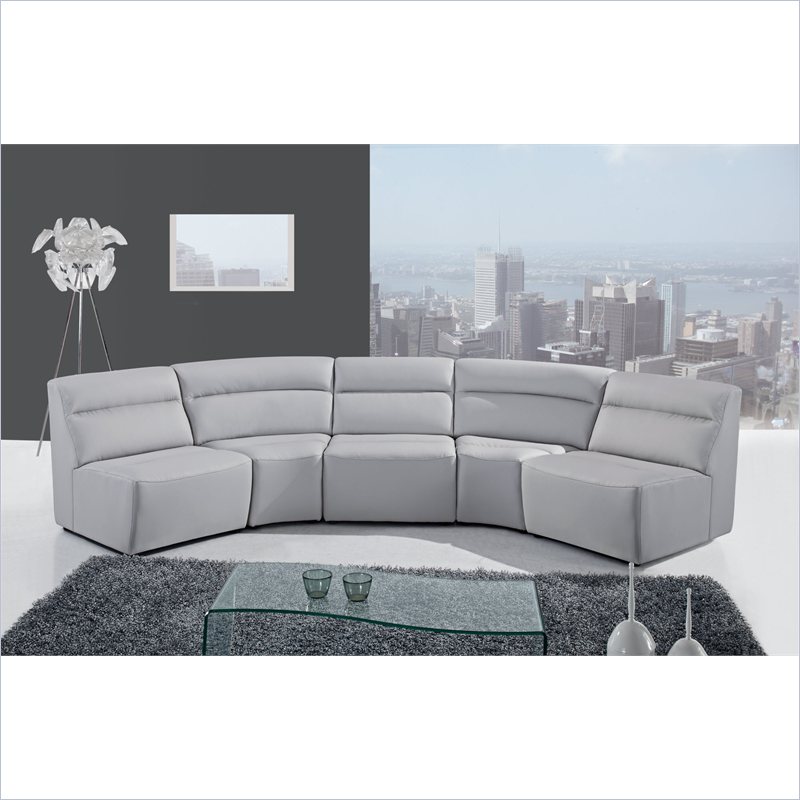 Global Furniture USA 3730 5 Piece Sectional in Grey