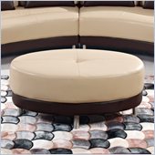 Global Furniture USA A131 Ottoman in Cappuccino and Dark Brown