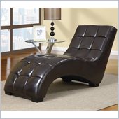 Global Furniture USA R2000 Chaise in Chocolate Brown PU