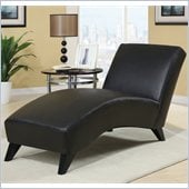 Global Furniture USA R1999 Chaise in Black PU