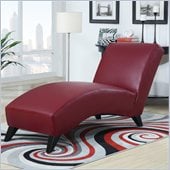 Global Furniture USA R1999 Chaise Red in Red PU