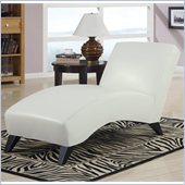 Global Furniture USA R1999 Chaise in White PU