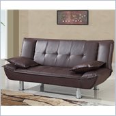 Global Furniture USA SB012 Convertible Sofa in Brown PVC