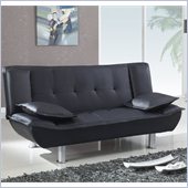 Global Furniture USA SB012 Convertible Sofa in Black PVC
