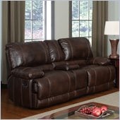 Global Furniture USA 1953 Reclining Loveseat in Brown Leather