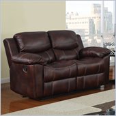Global Furniture USA 2128 Reclining Loveseat in Brown Microfiber
