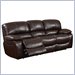 Global Furniture USA Leather Reclining Sofa in Burgundy