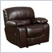 Global Furniture USA Leather Glider Recliner Chair in Burgundy
