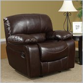 Global Furniture USA 8122 Glider Recliner Chair in Burgundy Leather