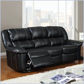 Global Furniture USA 9966 Reclining Sofa in Black Leather