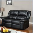 ADD TO YOUR SET: Global Furniture USA 9966 Reclining Loveseat in Black Leather