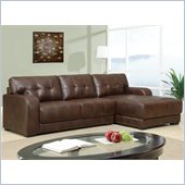 Global Furniture USA 11927 2 Piece Sectional in Brown Leather