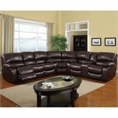 Global Furniture USA 8122 3 Piece Sectional in Burgundy Leather