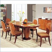 Global Furniture D92 7 Piece Dining Set in Kokuten