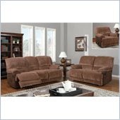 Global Furniture USA 9968 3 Piece Reclining Sofa Set in Champion Brown Sugar