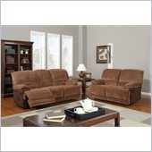 Global Furniture USA 9968 2 Piece Reclining Sofa Set in Champion Brown Sugar