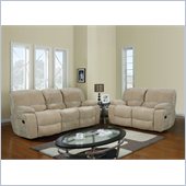 Global Furniture USA 2007 Reclining 2 Piece Sofa Set in Champion Froth