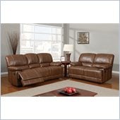 Global Furniture USA 9963 Reclining 2 Piece Sofa Set in Rodeo Brown
