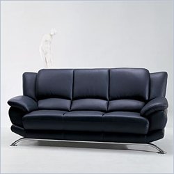 Global Furniture USA Edwards Black Leather Sofa