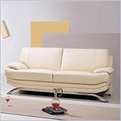 Global Furniture USA Williams Almond Leather Sofa