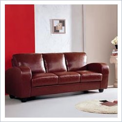 Global Furniture USA Wilson Brown Leather Sofa