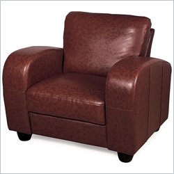 Global Furniture USA Wilson Brown Leather Club Chair