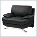 Global Furniture USA Williams Black Leather Club Chair