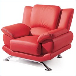Global Furniture USA Edwards Red Leather Club Chair