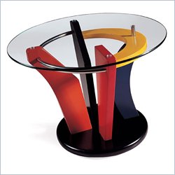 Global Furniture USA Neville Round Glass End Table