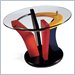 Global Furniture USA Neville Round Glass End Table