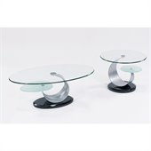 Global Furniture USA Juno Glass Top Occasional Coffee Table Set