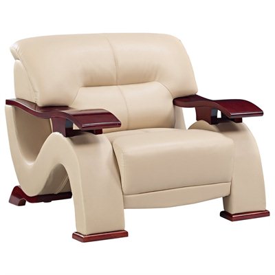 Global Furniture USA 2033 Chair in Cappuccino Leather Match