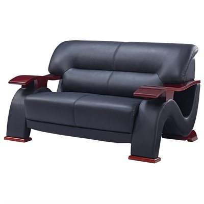 Global Furniture USA 2033 Loveseat in Black Bonded Leather