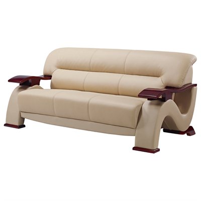 Global Furniture USA 2033 Sofa in Cappuccino Bonded Leather