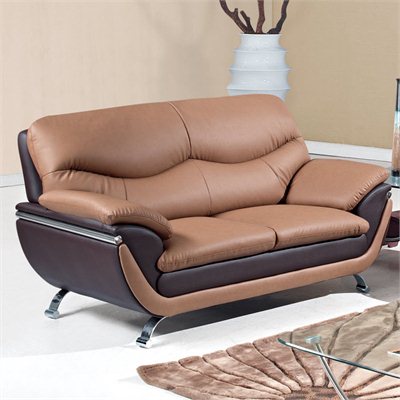 Global Furniture USA 2106 Love Seat in Light/Dark Brown