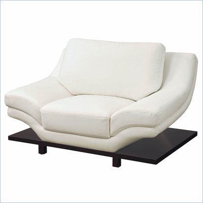 Global Furniture USA 757 Series Sofa Chair in White Leather