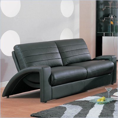 Global Furniture USA 770 Series Black Leather Sofa
