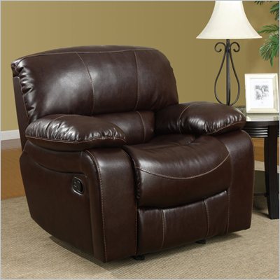 Global Furniture USA 8122 Glider Recliner Chair in Burgundy Leather