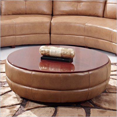 Global Furniture USA 918 Cocktail Table Ottoman in Mahogany / Honey