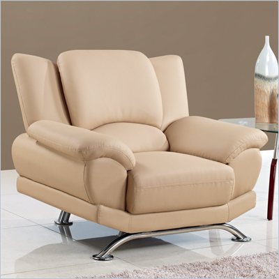 Global Furniture USA 9908 Chair in Cappuccino With Chrome Legs